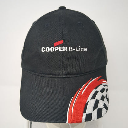 Cooper B-Line Strapback Baseball Cap Black One Size Adjustable Embroidered