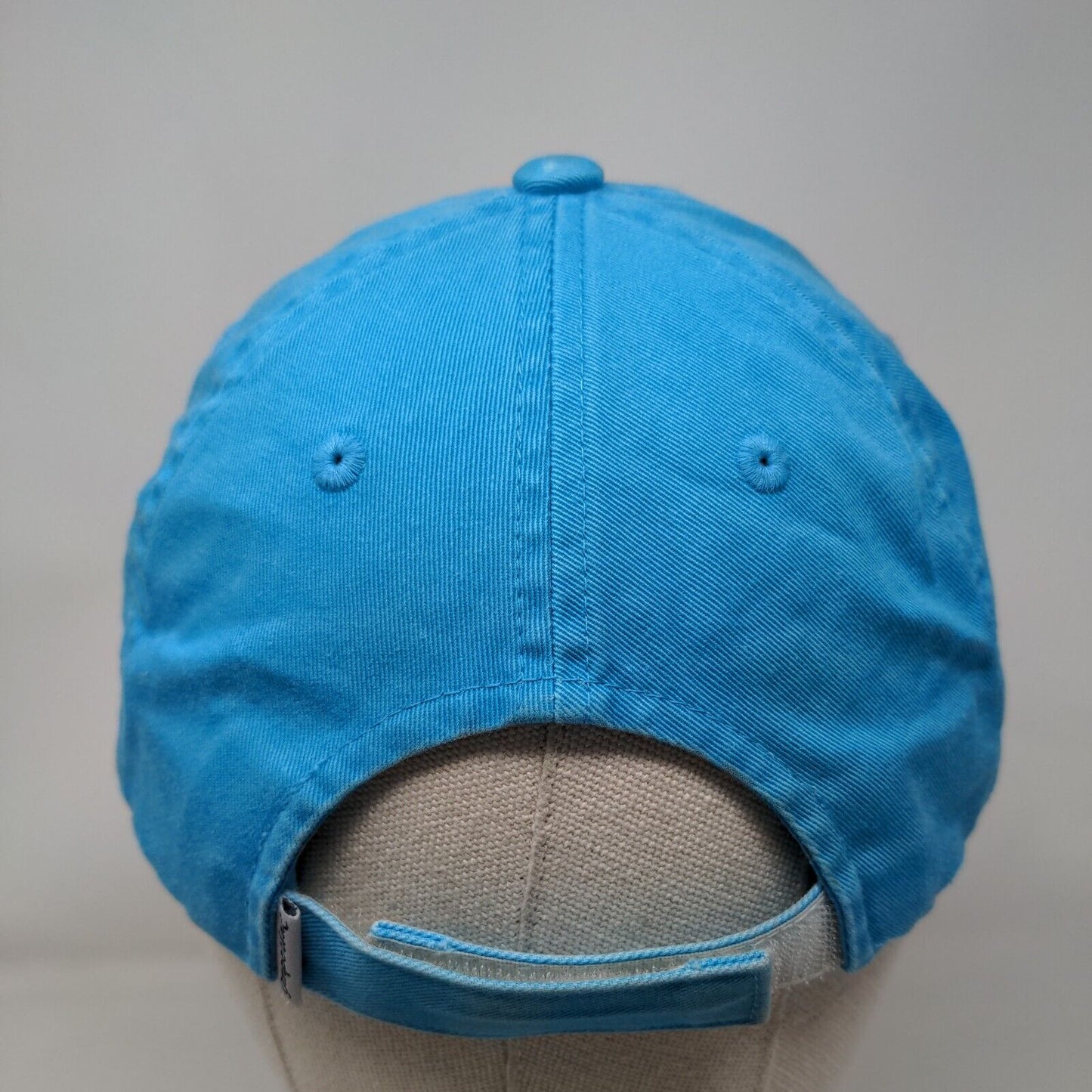 Imperial Strapback Hat Blue One Size Adjustable Embroidered Logo 6 Panel