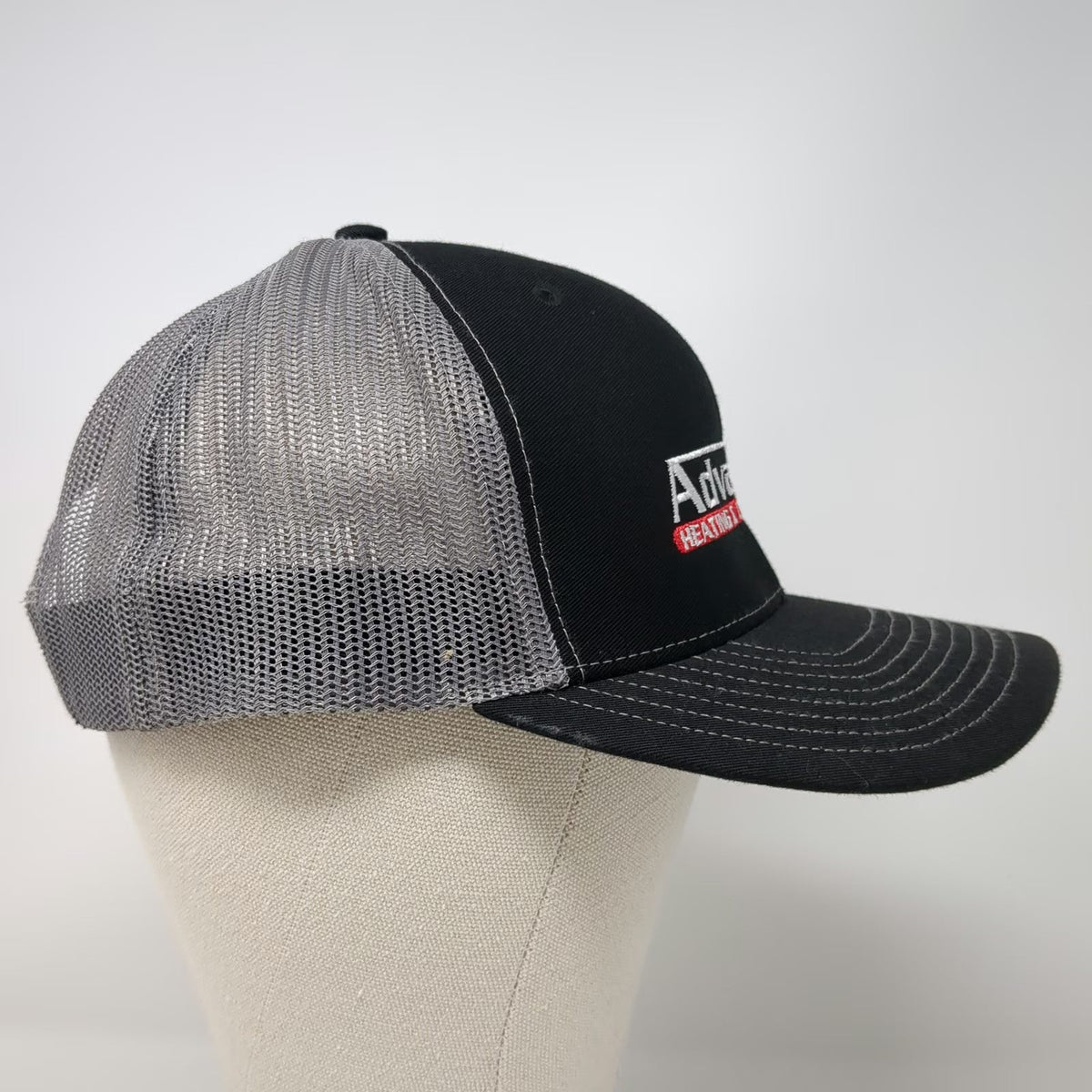 Richardson Trucker Hat Black One Size Advanced Heating Cooling Mesh Snapback