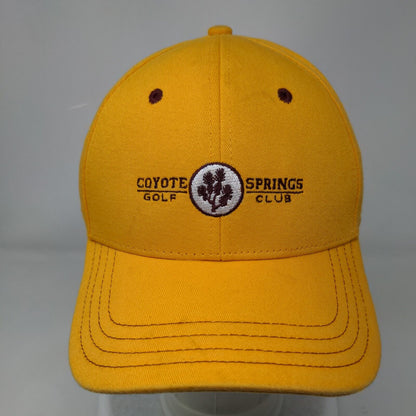 Coyote Springs Golf Club Strapback Hat Yellow One Size Embroidered