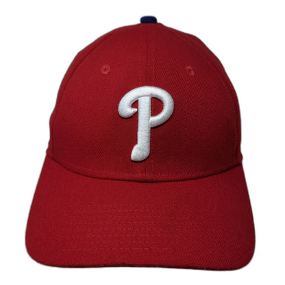 Philadelphia Phillies MLB New Era Baseball Cap Red M 39THIRTY Stretch Fit Hat