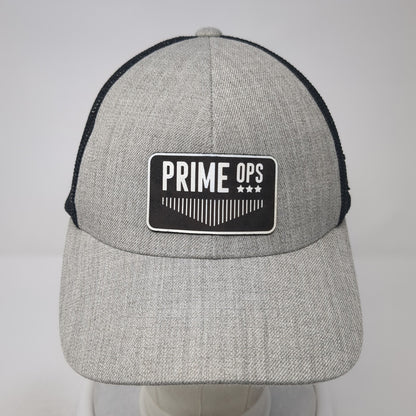 Prime Ops Snapback Trucker Hat Gray One Size Mesh Back Branded Bills