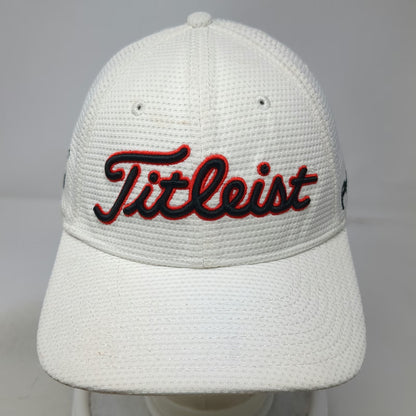 New Era Baseball Cap White XL Titleist Pro V1 FJ Golf Waffle Stretch Fit Hat