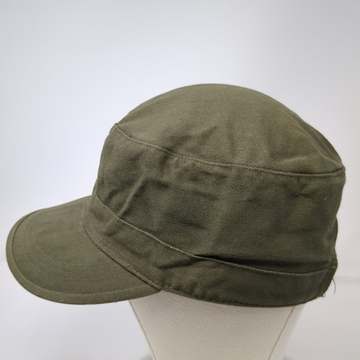 Decky Army Cap Green One Size Cotton Strapback Military Style Solid Plain Hat