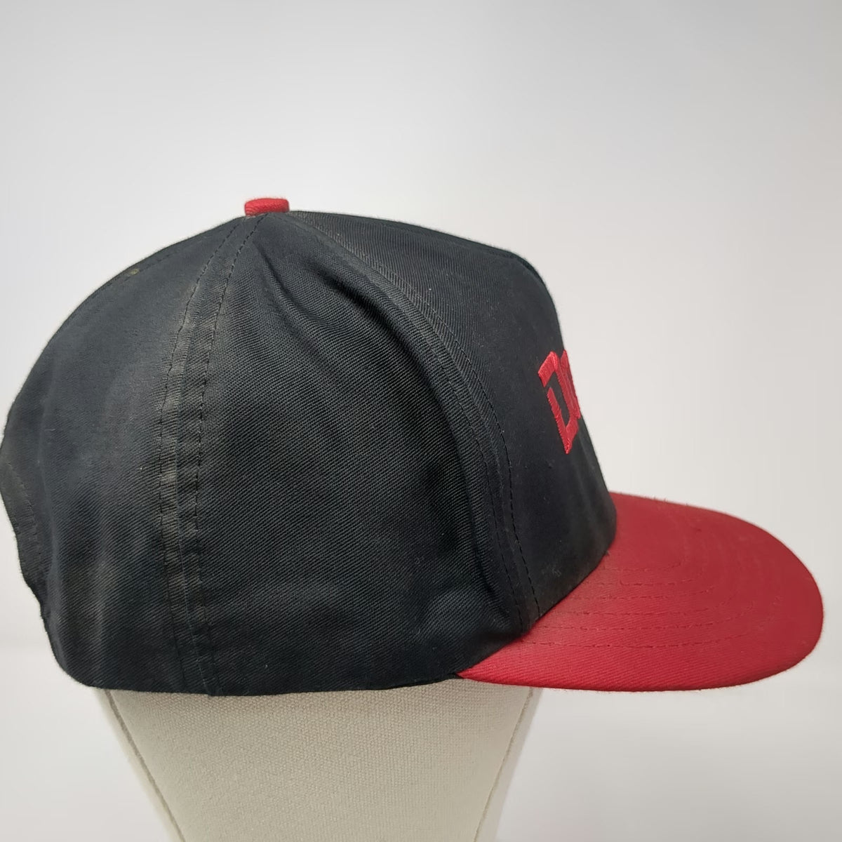 Nomad Dodge Trucker Hat Black Red Vintage Snapback Flat Brim Made in USA