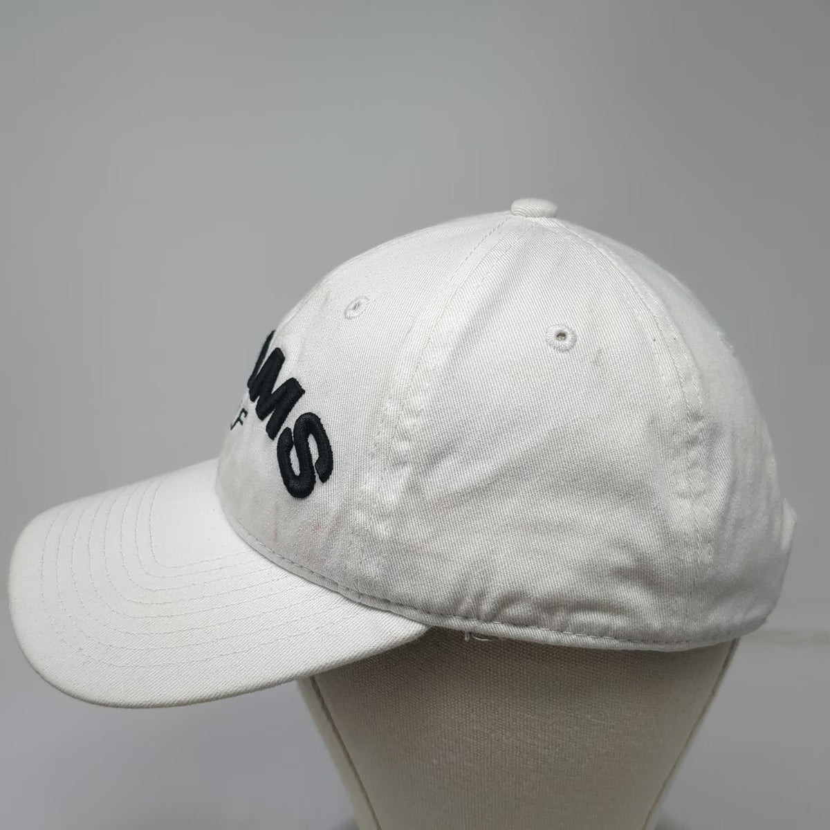 New Era Adams Golf White One Size Baseball Cap Slideback Super S Adjustable Hat