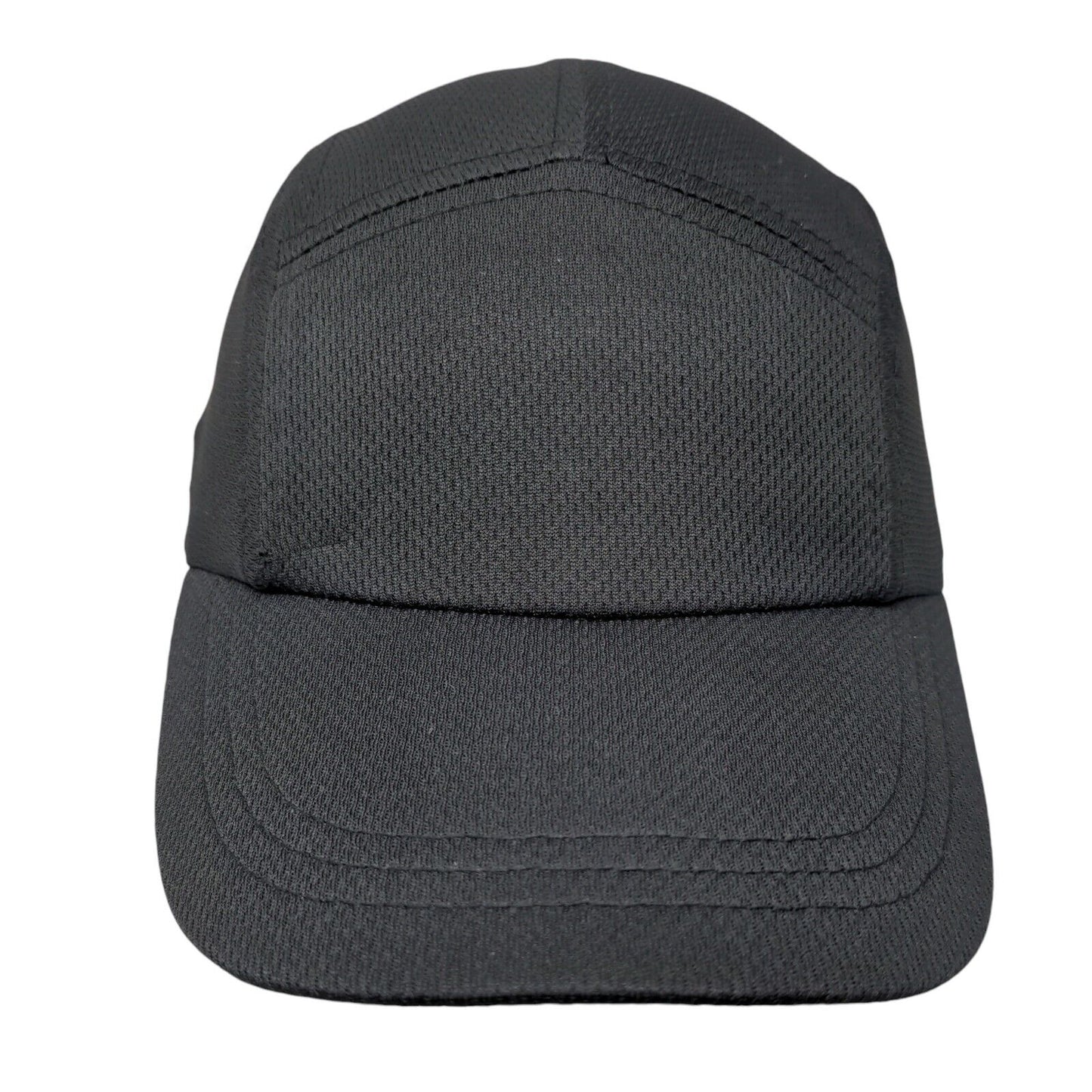 Headsweats 5 Panel Cap Black One Size Lightweight Breathable Blank Polyester