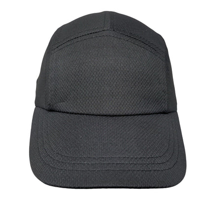 Headsweats 5 Panel Cap Black One Size Lightweight Breathable Blank Polyester