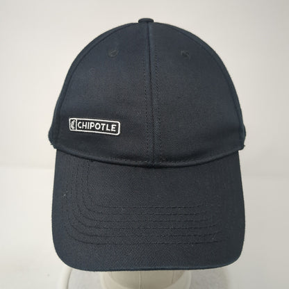 Chipotle Strapback Hat Black One Size Crew Employee Ponytail Loomstate