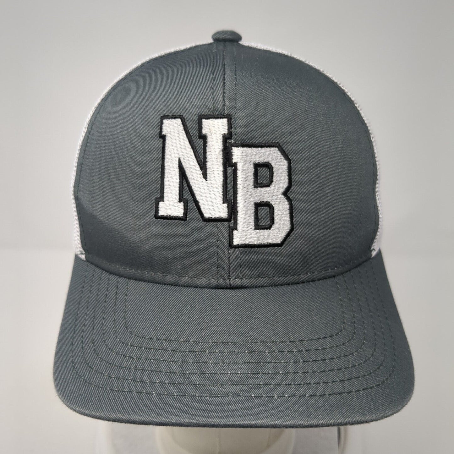 NB Snapback Mesh Back Trucker Hat Gray Youth One Size Pacific Headwear