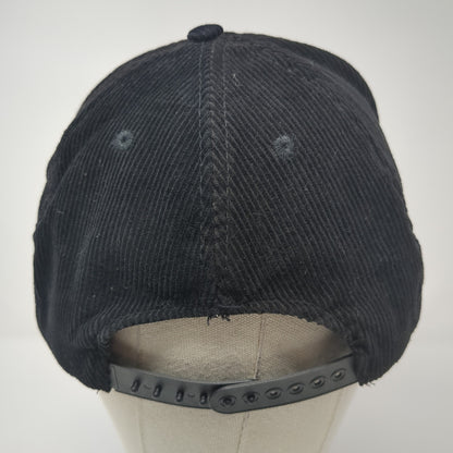 Bahamas Snapback Hat Black One Size Corduroy Embroidered Palm Trees