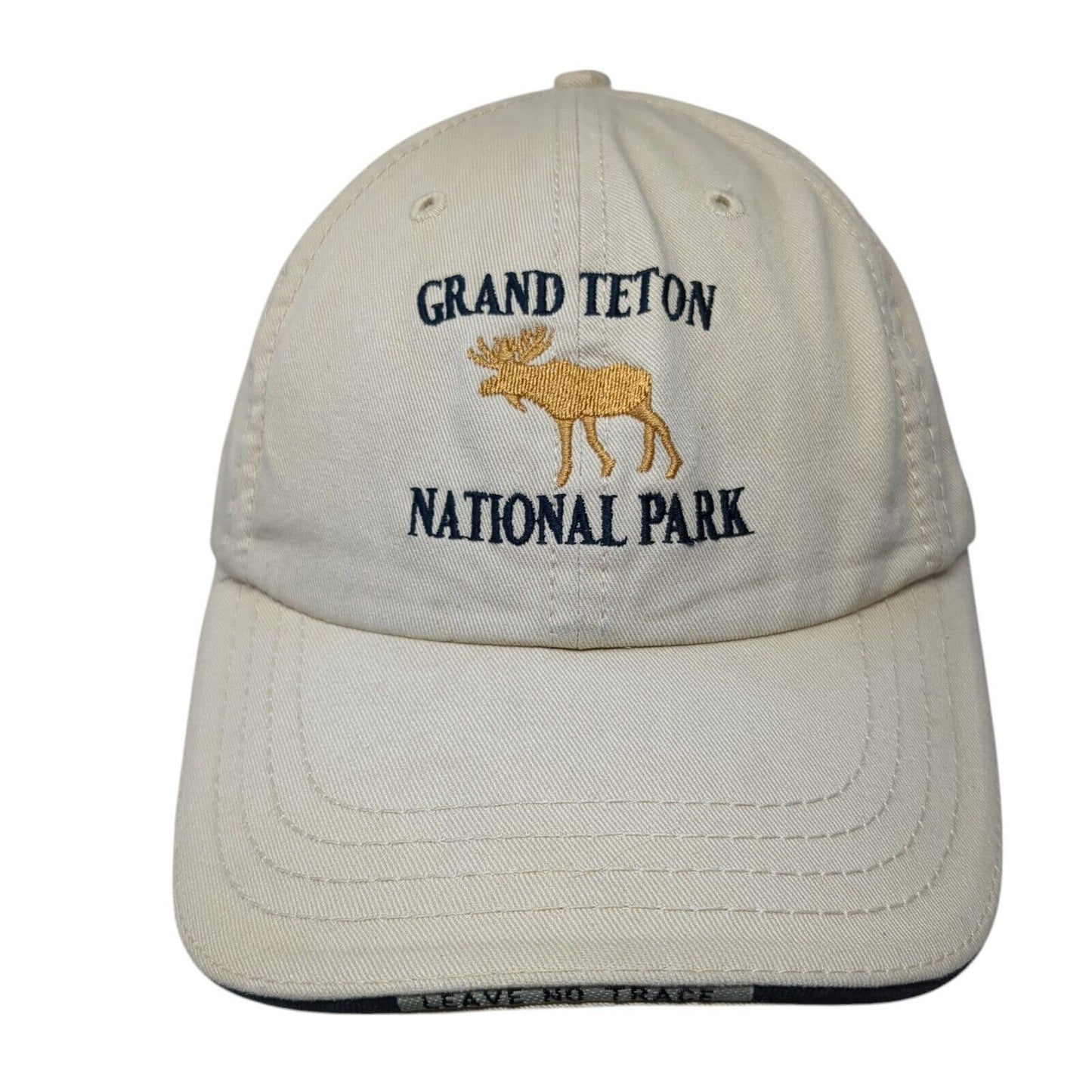 Grand Teton National Park Leave No Trace Slideback Hat Tan One Size Adjustable