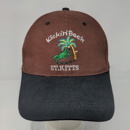 Kickin' Back St. Kitts Strapback Hat Brown 58cm The Sugar City 6 Panel