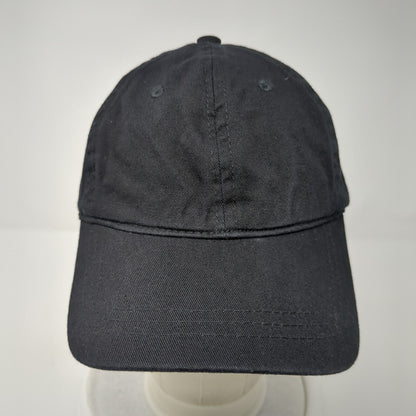 Unbranded Slideback Hat Black One Size Adjustable Solid Blank 6 Panel