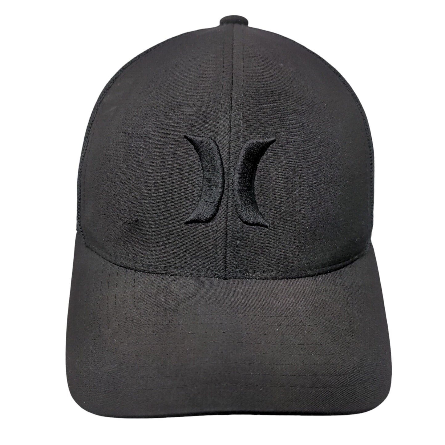 Hurley Snapback Trucker Hat Black OS Adjustable Mesh Back The Classics Yupoong