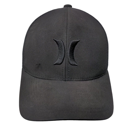 Hurley Snapback Trucker Hat Black OS Adjustable Mesh Back The Classics Yupoong
