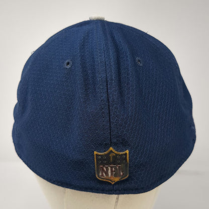 New Era New England Patriots NFL Blue One Size Cap Stretch Fit Hex Brim Logo Hat