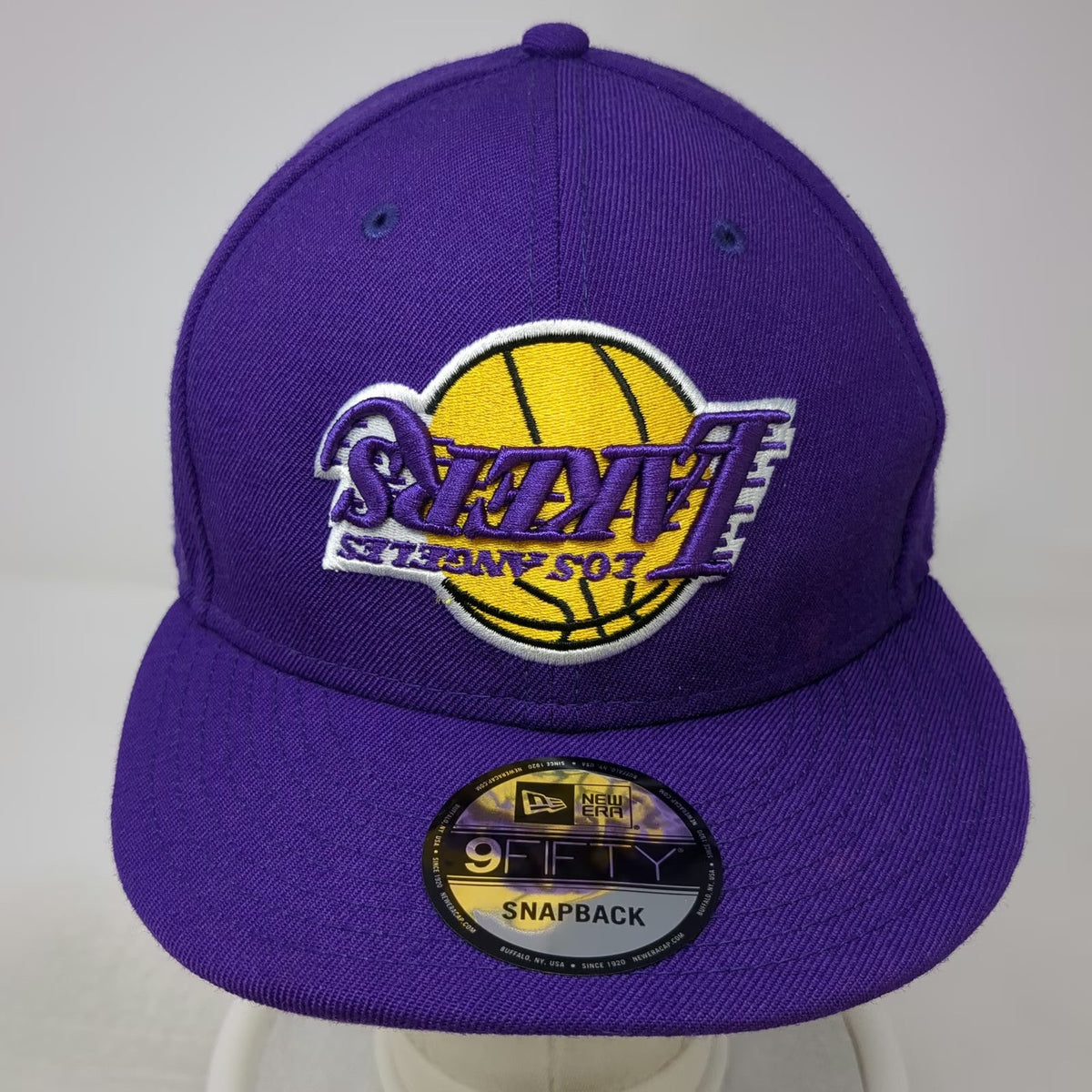 New Era Los Angeles Lakers NBA Snapback Purple One Size Hat Wool Structured Brim