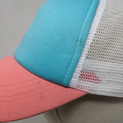Unbranded Snapback Trucker Hat Multicolor OS Two Tone Mesh Back Blank Polyester