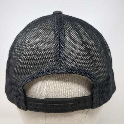 Yupoong Trucker Hat Gray One Size Snapback Mesh Embroidered Cow Logo Animal Farm