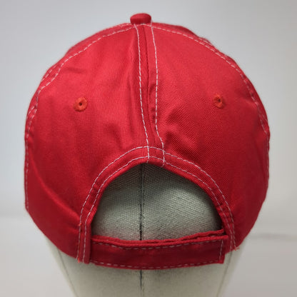 Budweiser Baseball Cap Red One Size Strapback Logo Contrast Stitching Hat