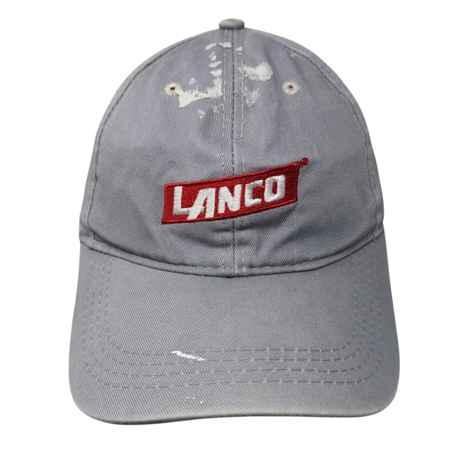 Lanco Strapback Hat Gray One Size Adjustable Embroidered 6 Panel