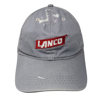 Lanco Strapback Hat Gray One Size Adjustable Embroidered 6 Panel