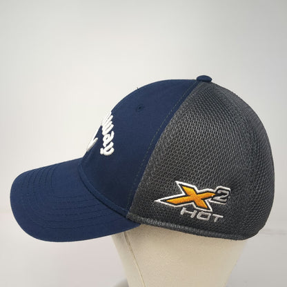 Callaway Baseball Cap Blue XL X2 Hot Odyssey Tour Authentic Mesh Fitted Hat