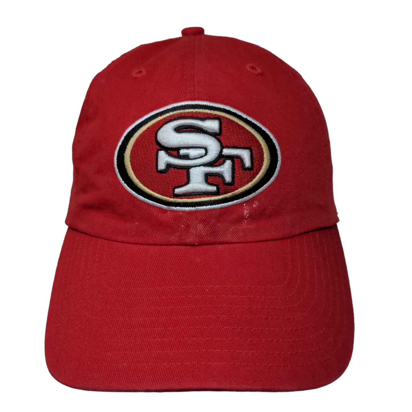 OTS Men's Slideback Hat Red Size OSFA Embroidered San Francisco 49'ers Logo