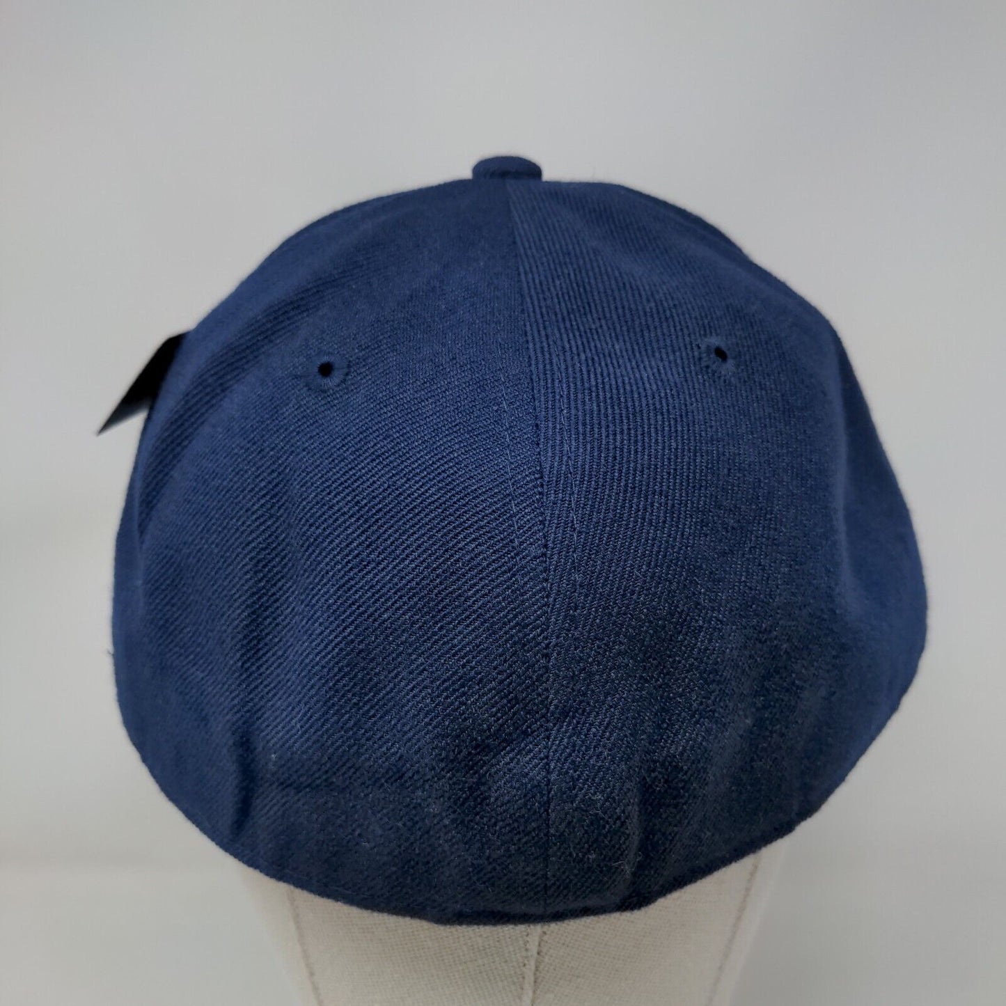 Quinnipiac Fitted Hat Blue 7 5/8 Vent Holes 6 Panel KB ETHOS W/Tags