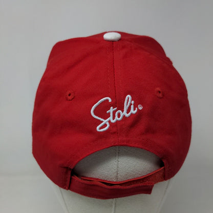 Stoli Vodka Men's Strapback Hat Red Adjustable Embroidered Logo Beer