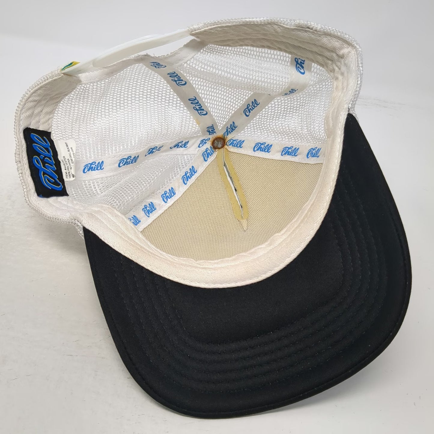 Black Gray White Trucker Hat One Size Brewed in Aruba Chill Beer Mesh Snapback