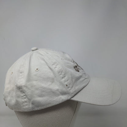 Daytona Beach Shores Strapback Hat Tan One Size Embroidered Hibiscus