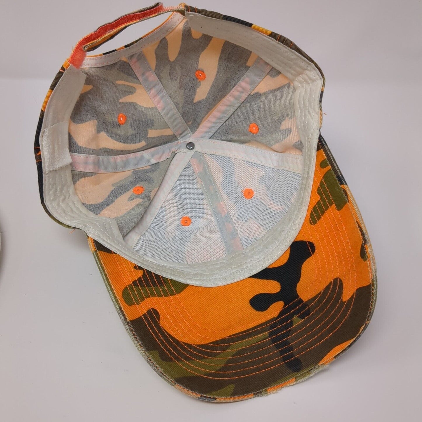 Winners Hotel Casino Strapback Hat Camouflage OSFA Adjustable Distressed 6 Panel