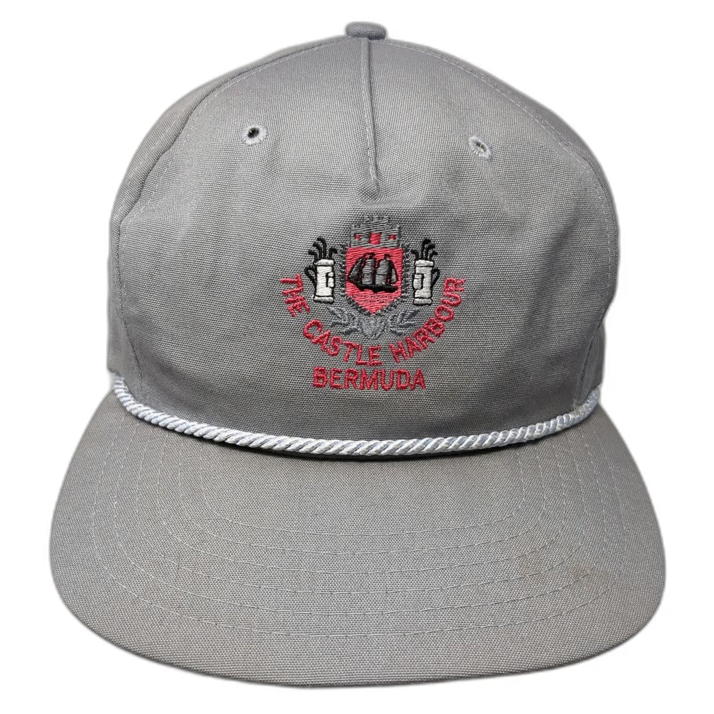 Texace 5 Panel Gray Hat Rope Golf Bermuda Castle Harbour Strapback Vintage