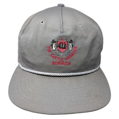 Texace 5 Panel Gray Hat Rope Golf Bermuda Castle Harbour Strapback Vintage