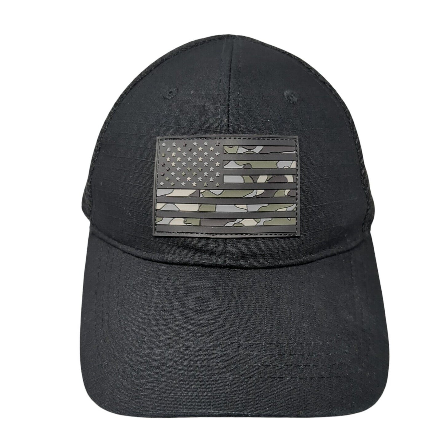 Camo American Flag Snapback Trucker Hat Black One Size Mesh Back