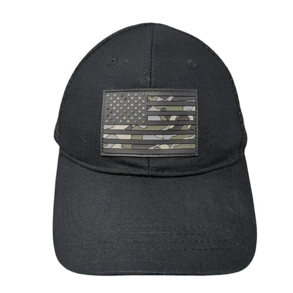 Camo American Flag Snapback Trucker Hat Black One Size Mesh Back