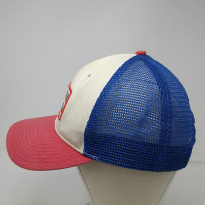 Patagonia Trucker Hat Blue Red White One Size Mesh Back Snapback Mountain Patch