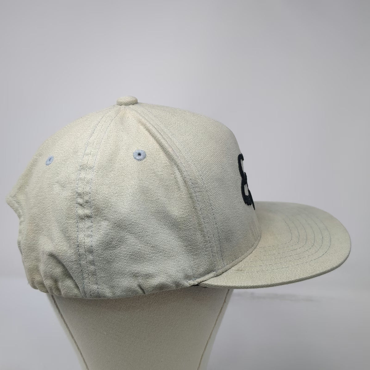 Fox 5 Panel Hat Beige One Size Snapback Embroidered Fox Head Logo Cap Motocross