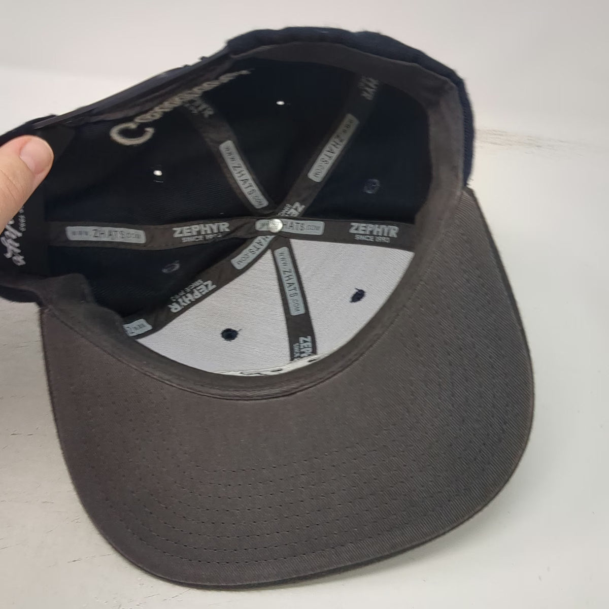 BYU Cougars NCAA Zephyr Snapback Hat Blue Gray One Size Polyester Script Back