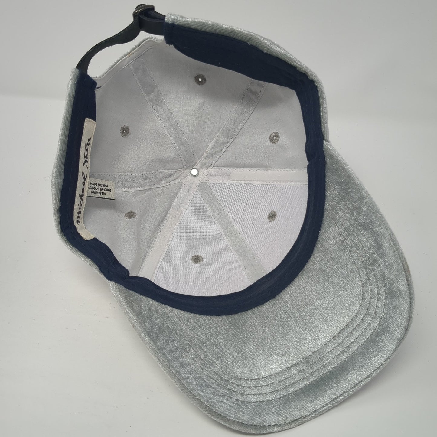 Michael Stars Slideback Baseball Cap Gray One Size Adjustable Metallic Blank