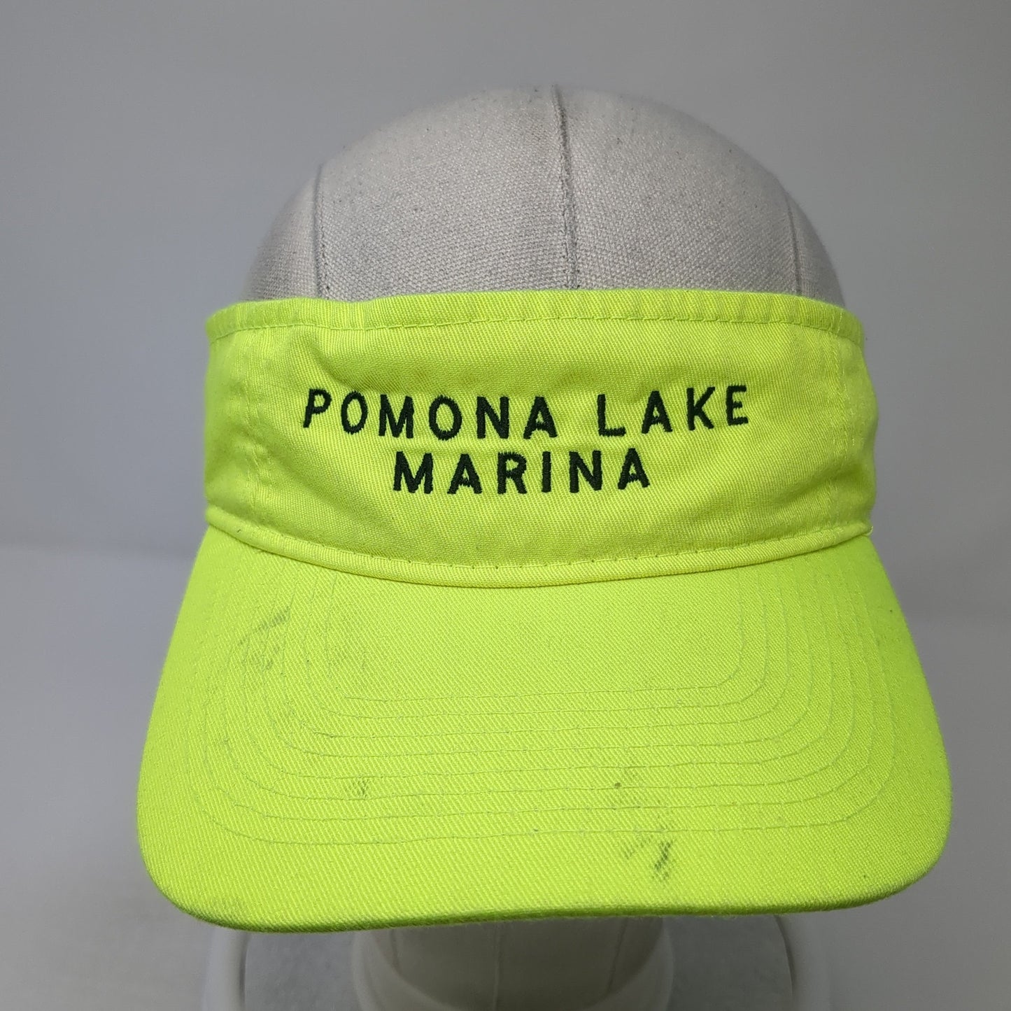 Pomona Lake Marina Sun Visor Hat Green One Size Adjustable Port & Company