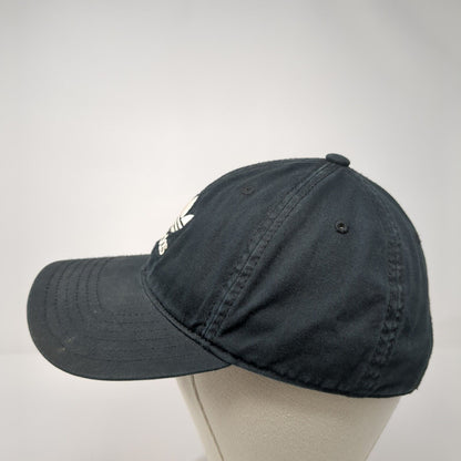 Adidas Trefoil Slideback Hat Black One Size 3 Stripes Logo Adjustable