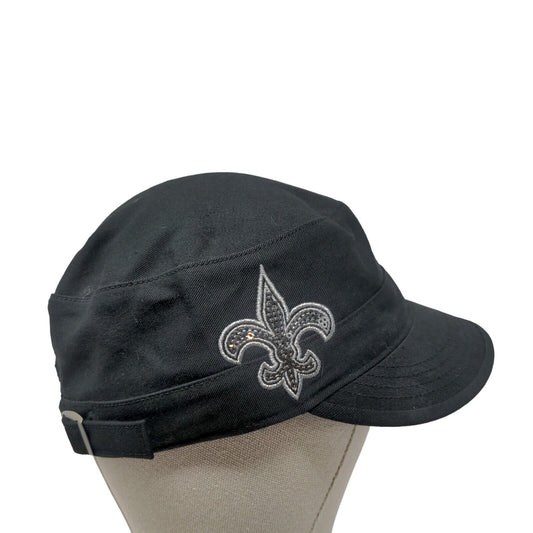 New Orleans Saints Women's Slideback Cadet Army Hat Black NFL '47 Brand