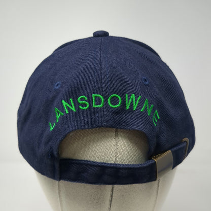 Lansdowne Baseball Cap Blue One Size Six Nations Rugby Patch Stripes Hat Cotton