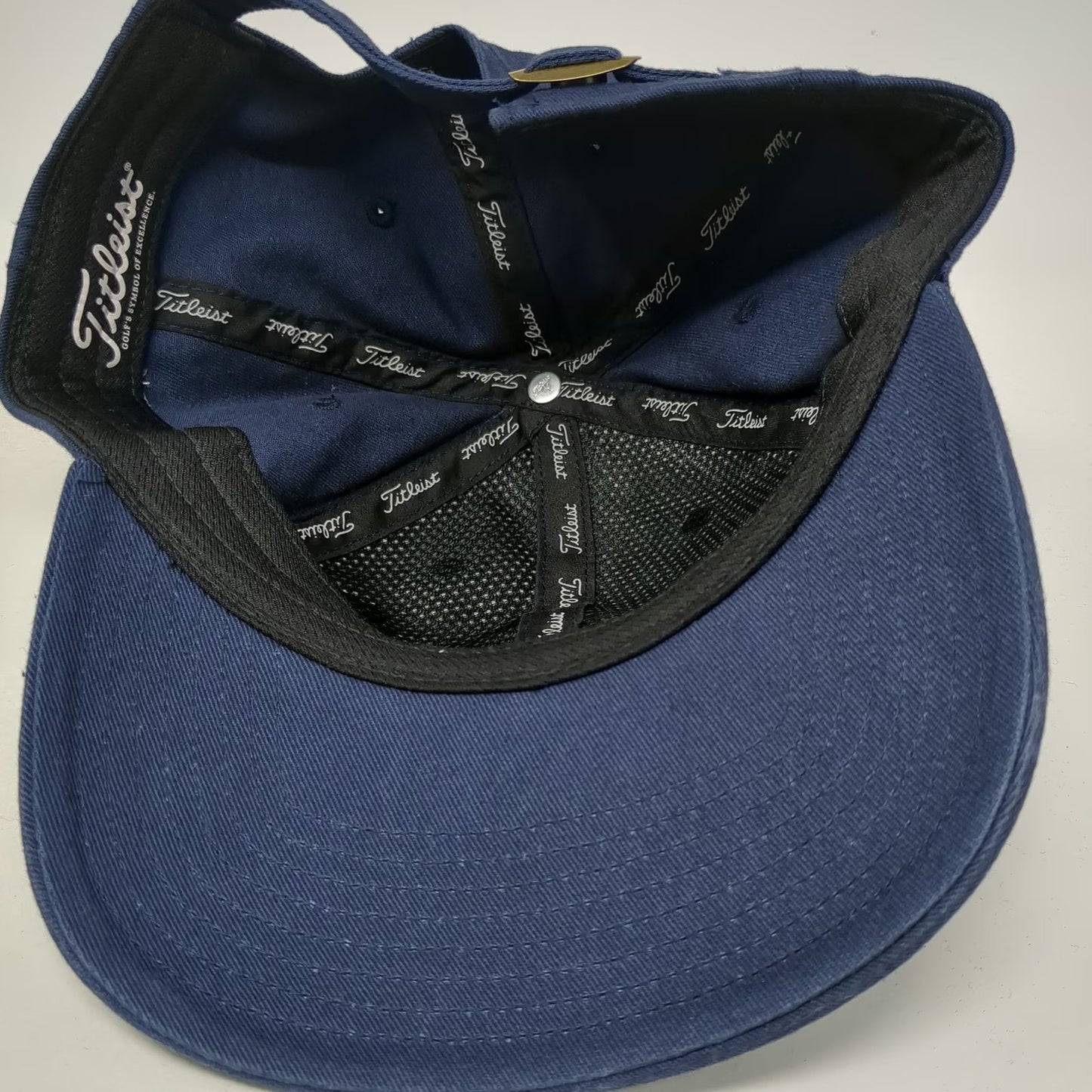 Titleist Baseball Cap Blue One Size Burns & Wilcox Slideback Adjustable Golf Hat