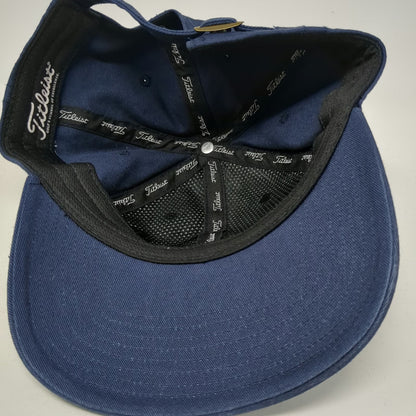 Titleist Baseball Cap Blue One Size Burns & Wilcox Slideback Adjustable Golf Hat