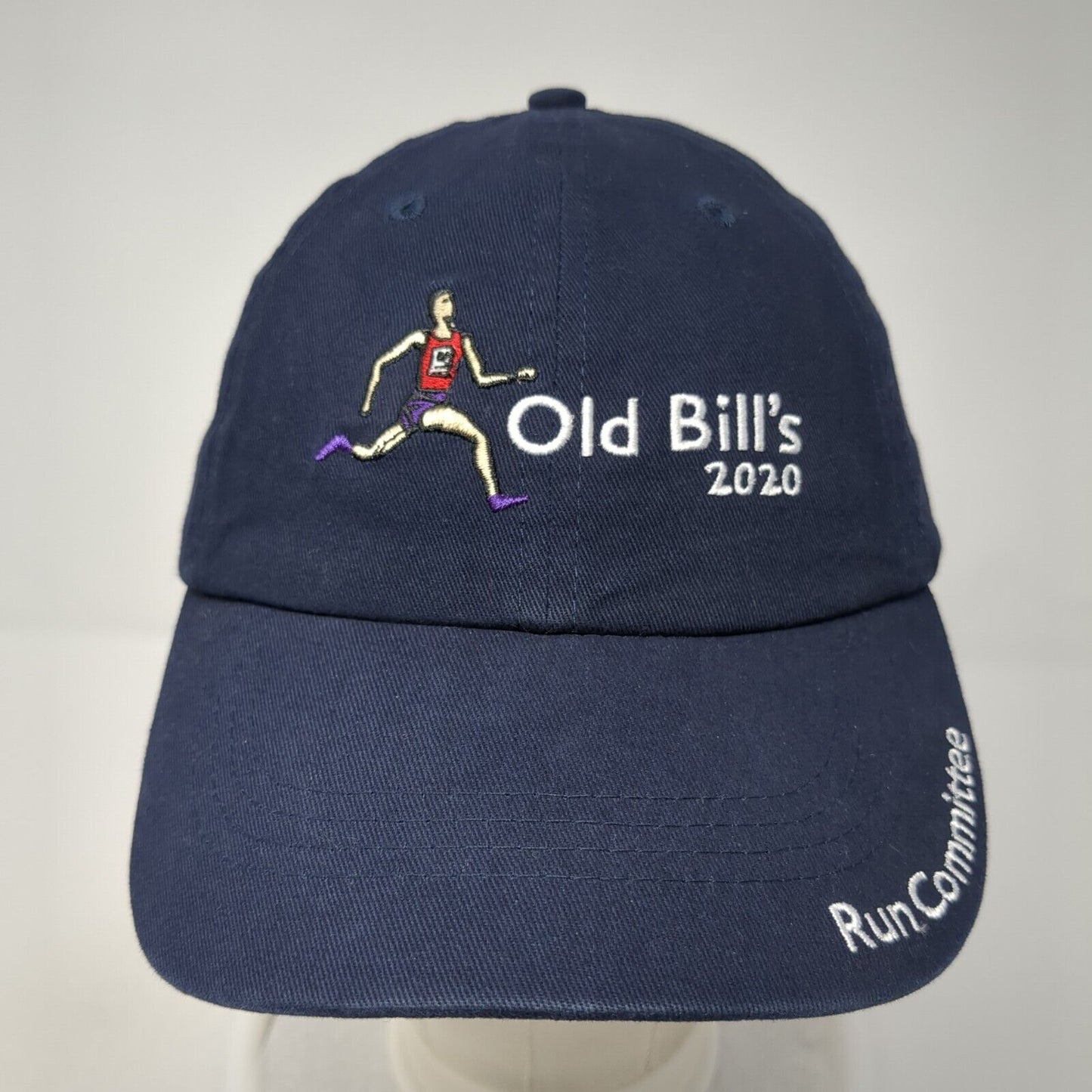 Old Bill's 2020 Run Committee Strapback Hat Blue One Size Adjustable Embroidered
