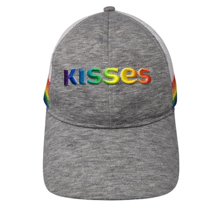 Kisses Snapback Trucker Hat Multi OSFM Mesh Back Embroidered Colorblock